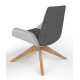 Follow Lounge Chair With Wooden Pyramid Base